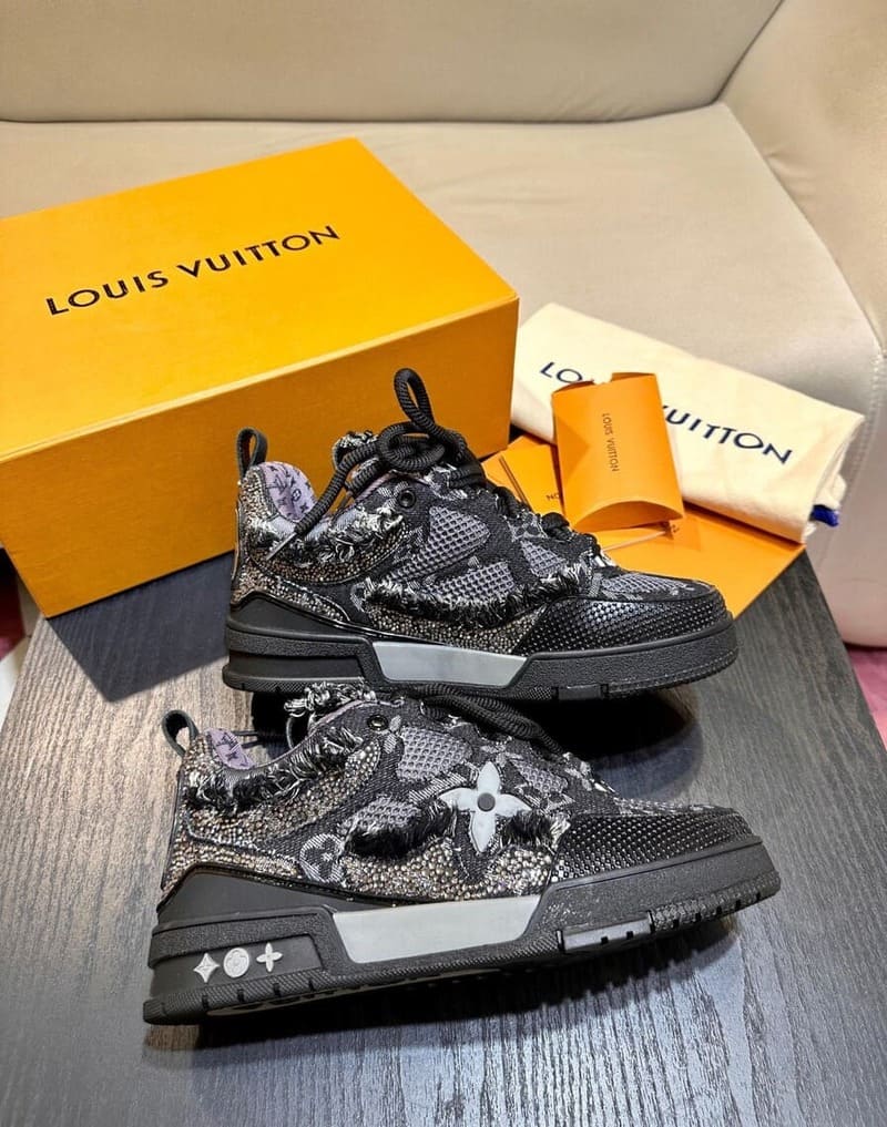 Louis Vuitton Skate Black Swarovski Monogram 