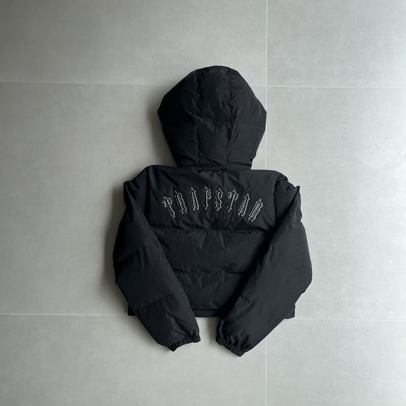 Trapstar Irongate Hooded Puffer Black Women's Jacket 