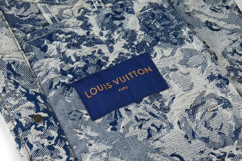 Louis Vuitton Distressed Floral Denim Jacket 