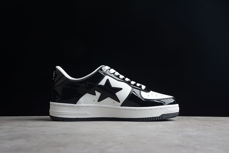 A Bathing Ape Bape Sta Low Black White 