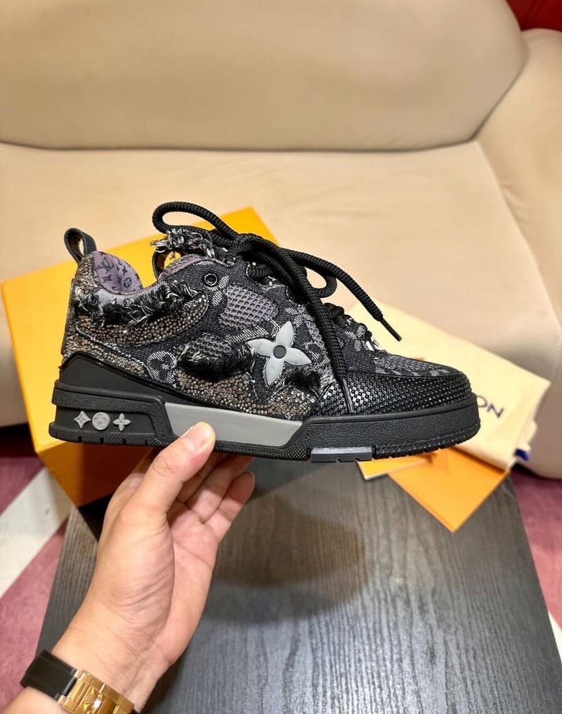 Louis Vuitton Skate Black Swarovski Monogram 