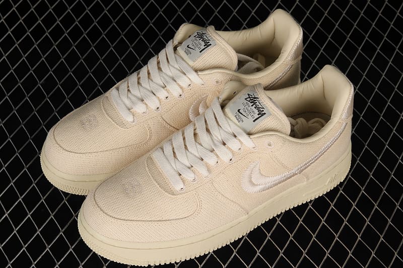 Stussy x Nike Air Force 1 Low Fossil Stone 