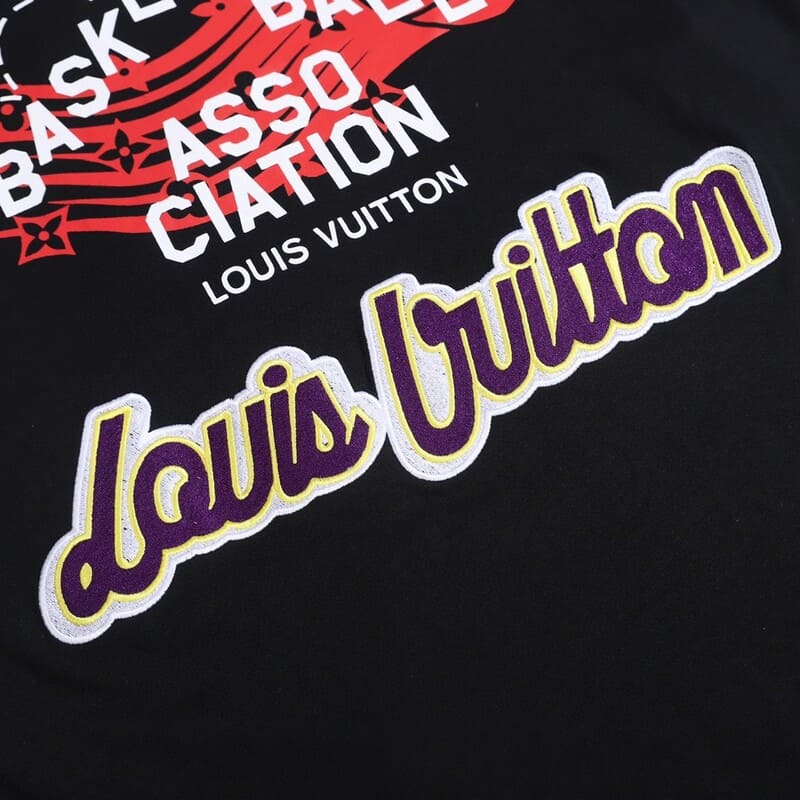 Camiseta Louis Vuitton x NBA Crossover Round Neck Printing