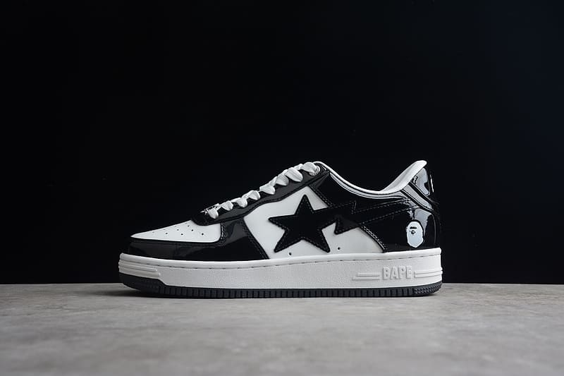 A Bathing Ape Bape Sta Low Black White 