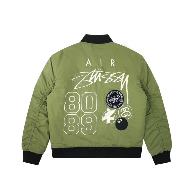 Nike x Stussy Double Face Bomber Jacket Green 